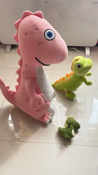 Мягкая игрушка дракон динозавтр дракончик розовый салатовый дракон