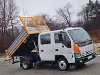 Isuzu NPR 131 CV Doka/Dubel Kabina Wywrotka/Kiper 3-Stronny ! Oryginał ! Przystawka ! Wolny Most  ! Bez Korozji  !  7 Osobowy ! Wywrotka 3-Stronna Przystawka !