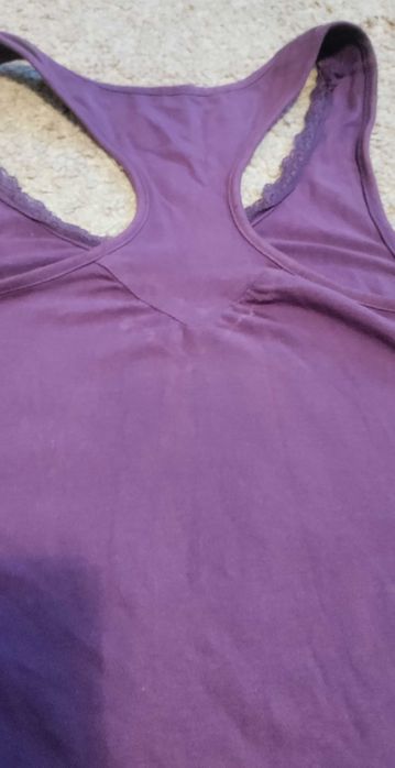 Damski bezrękawnik podkoszulek koszulka bez rękawów fioletowy XL
