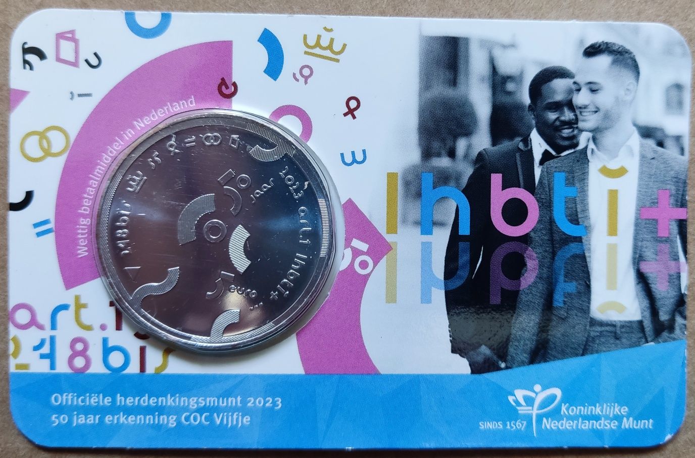 CoinCards de 5€ de 2019, 2022, 2023 e 2024 - HOLANDA
