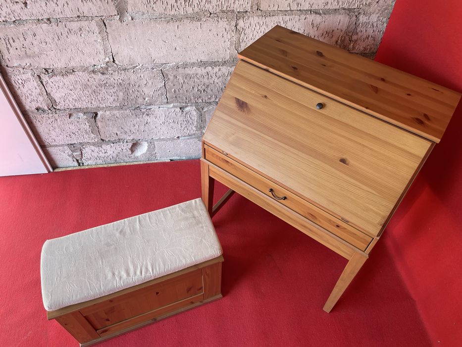 Sekretarzyk biurko IKEA Legsvik, lite drewno