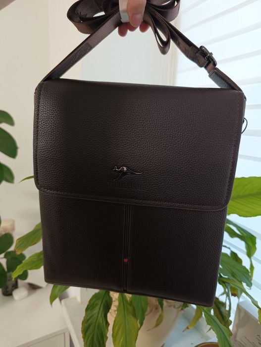 Чоловіча сумка через плече, сумка-барсетка, еко шкіра Kangaroo