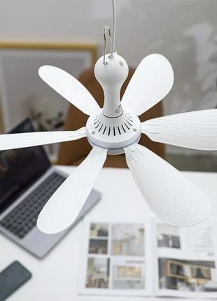 Безшумний 6-листовий стельовий вентилятор з живленням від usb