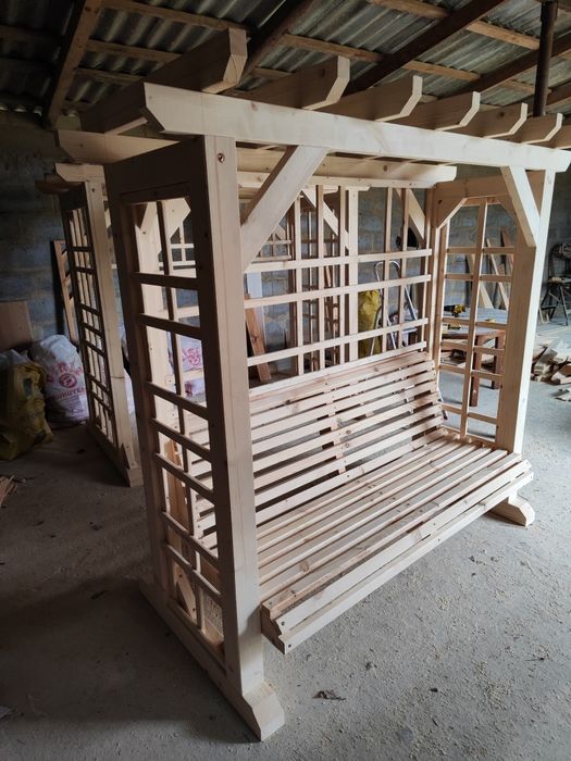 Pergola z ławką nowy wzór