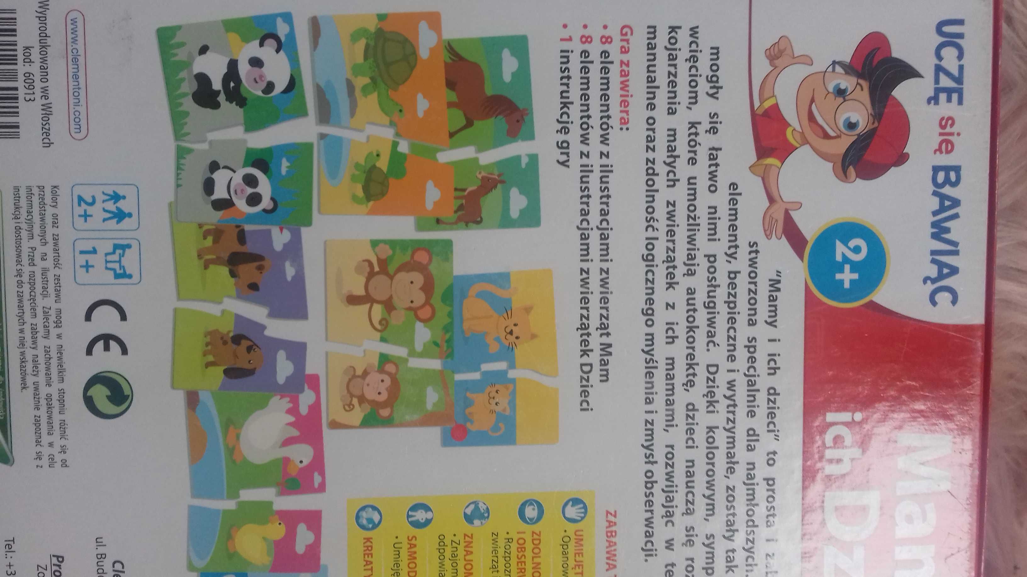 Puzzle Clementoni 2+Mamy i ich dzieci dla maluchów układanka gra jnowa