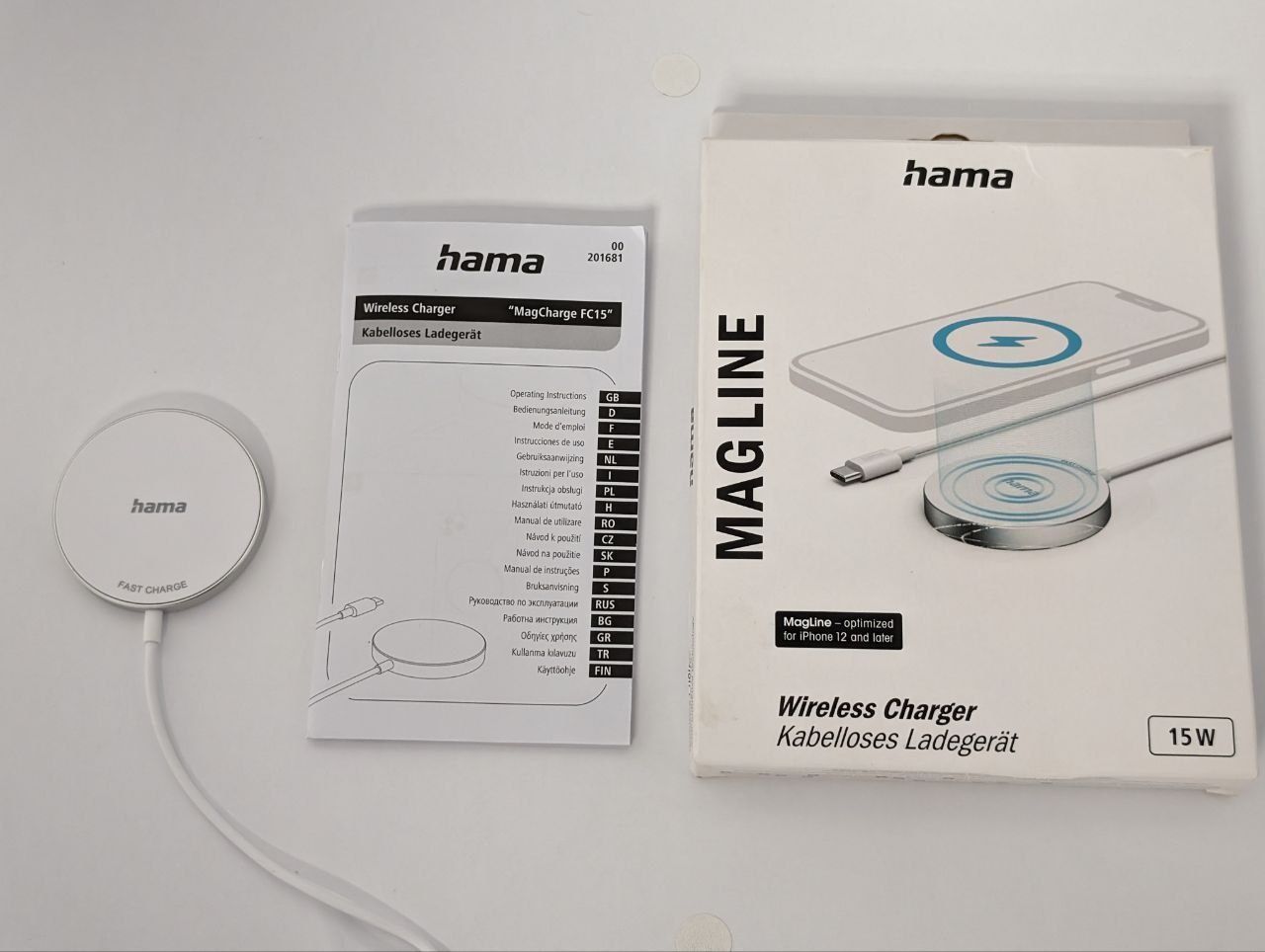 Індукційний зарядний пристрій Hama MagCharge FC15 187264 MagSafe 3 вих