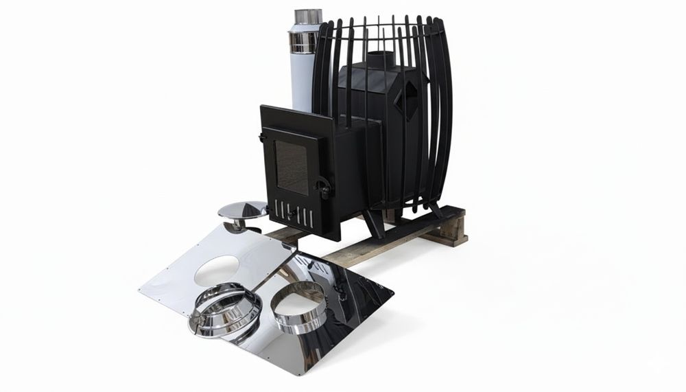 Piec do Sauny Tunelowy 16m3/8m2 Cena za ZESTAW Z SYSTEMEM KOMINOWYM