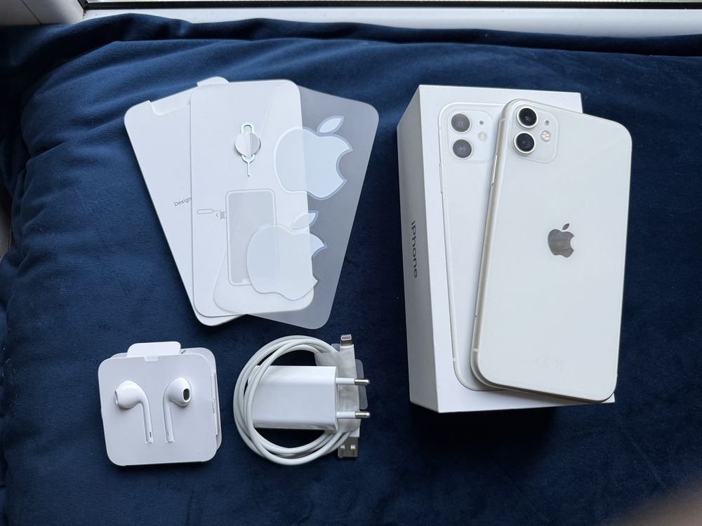 Iphone 11 64gb, biały Iphone 11 super stan! Kompletny zestaw!