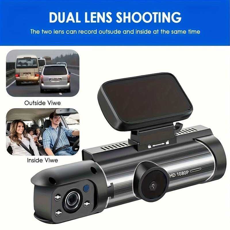 Câmara/Dashcam para carros com dupla câmara 1080P