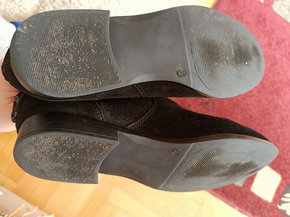 Чоботи-ботфорти весняні натуральна замша