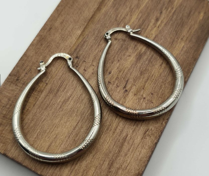 Srebrne Kolczyki Srebro Używane 925 Biżuteria Używana