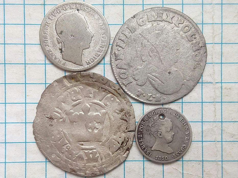 10 крейцерів 1860 р, 6 грош 1683 р Яна ІІІ Собєського, Польща, Австрія