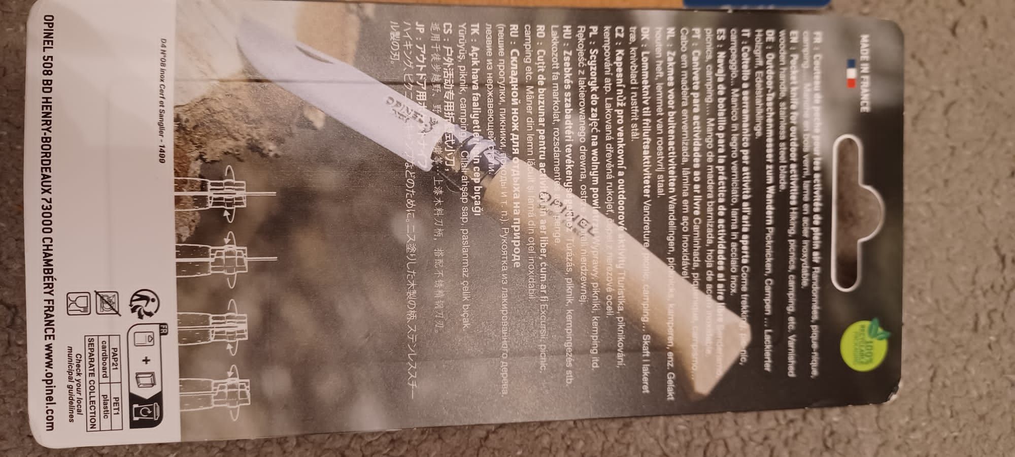 Nóż składany opinel nr 8