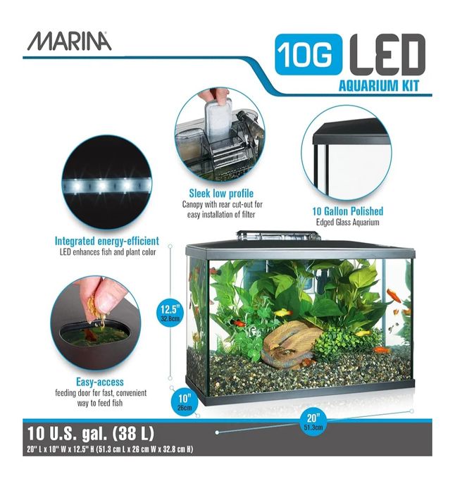 Aquário 35 litros marca "Marina"