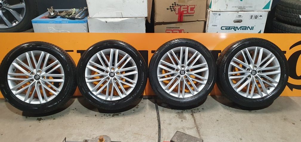 Oryginalne felgi Seat Ateca  18 5x112 +opony 7mm Lato
