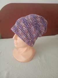 Nowa fioletowa czapka beanie Smerfetka na jesień zimę prezent