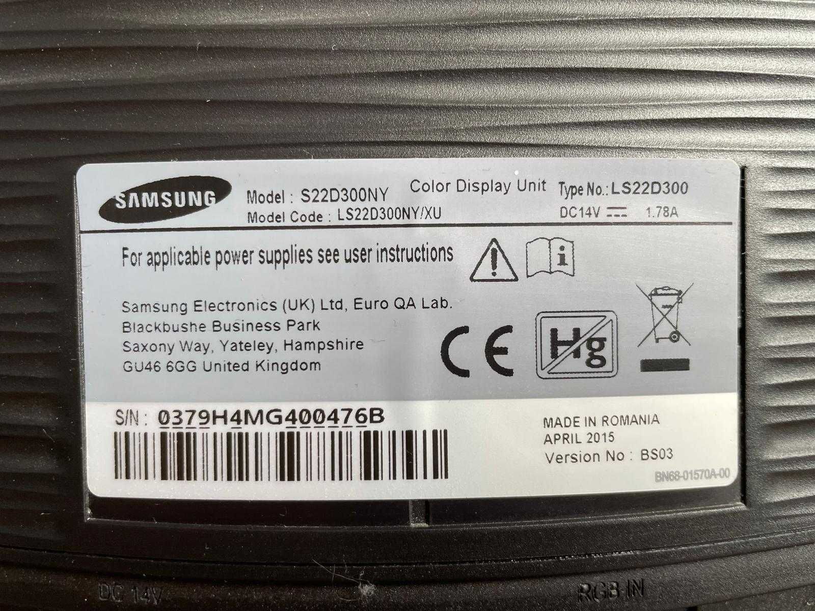 Monitor Samsung S22D300NY LED 21,5'' Bardzo dobry stan! Polecam!