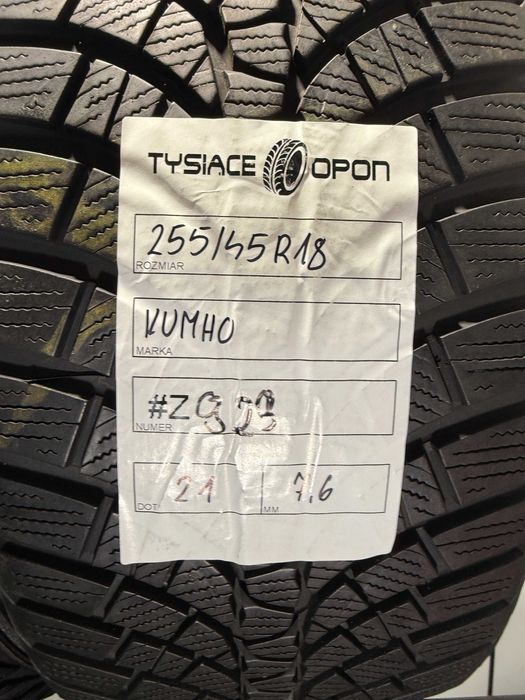 Opony Zimowe 255/45/18 Kumho WinterCraft Komplet #Z929