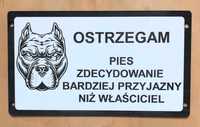 Tabliczki uwaga zły pies  ostrzegawczo informacyjne