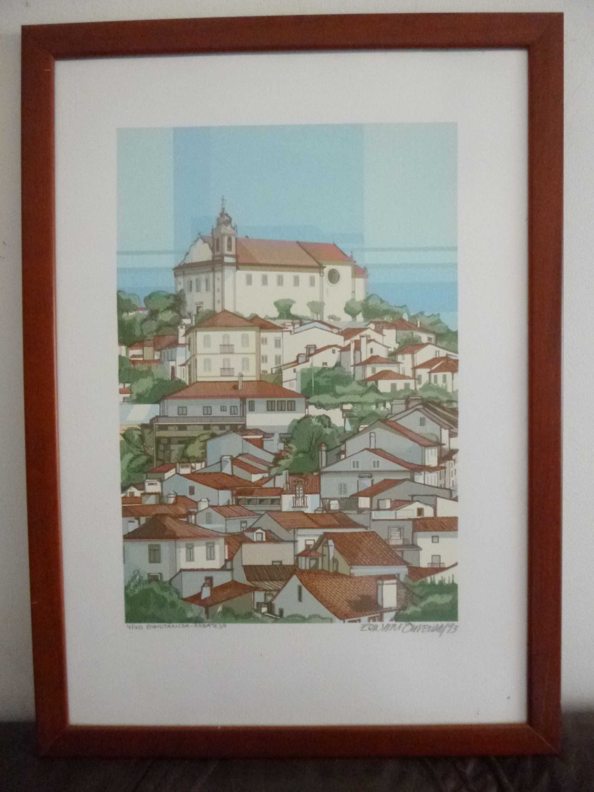 1993 - Serigrafia do pintor E. Oliveira - numerada e assinada