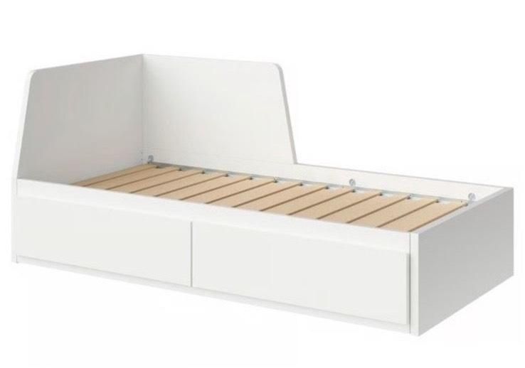 Fajne białe łóżko leżanka ikea flekke 80x200 na 160x200 stan super