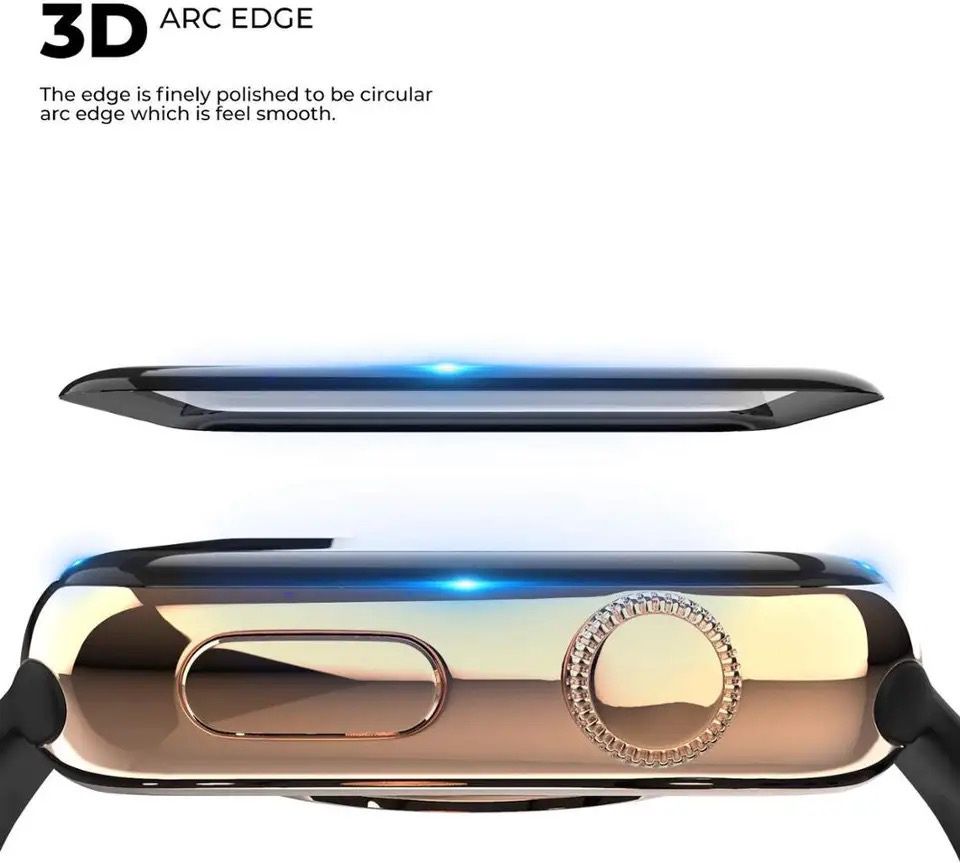 Защитное противоударное 3D стекло для Apple Watch скло