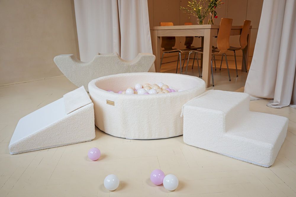 Suchy Basen z Piłeczkami 90x30 cm Piankowy Bukla Cappuccino 300 piłek