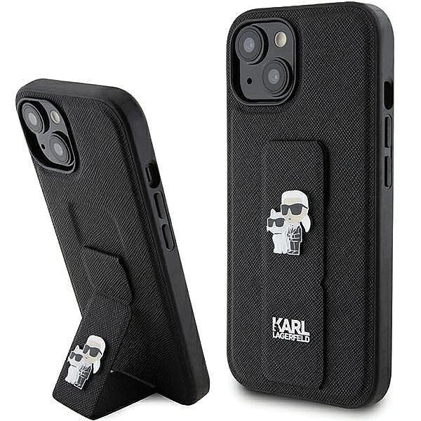 Etui Karl Lagerfeld Gripstand Saffiano Karl&Choupette Pins na iPhone 1