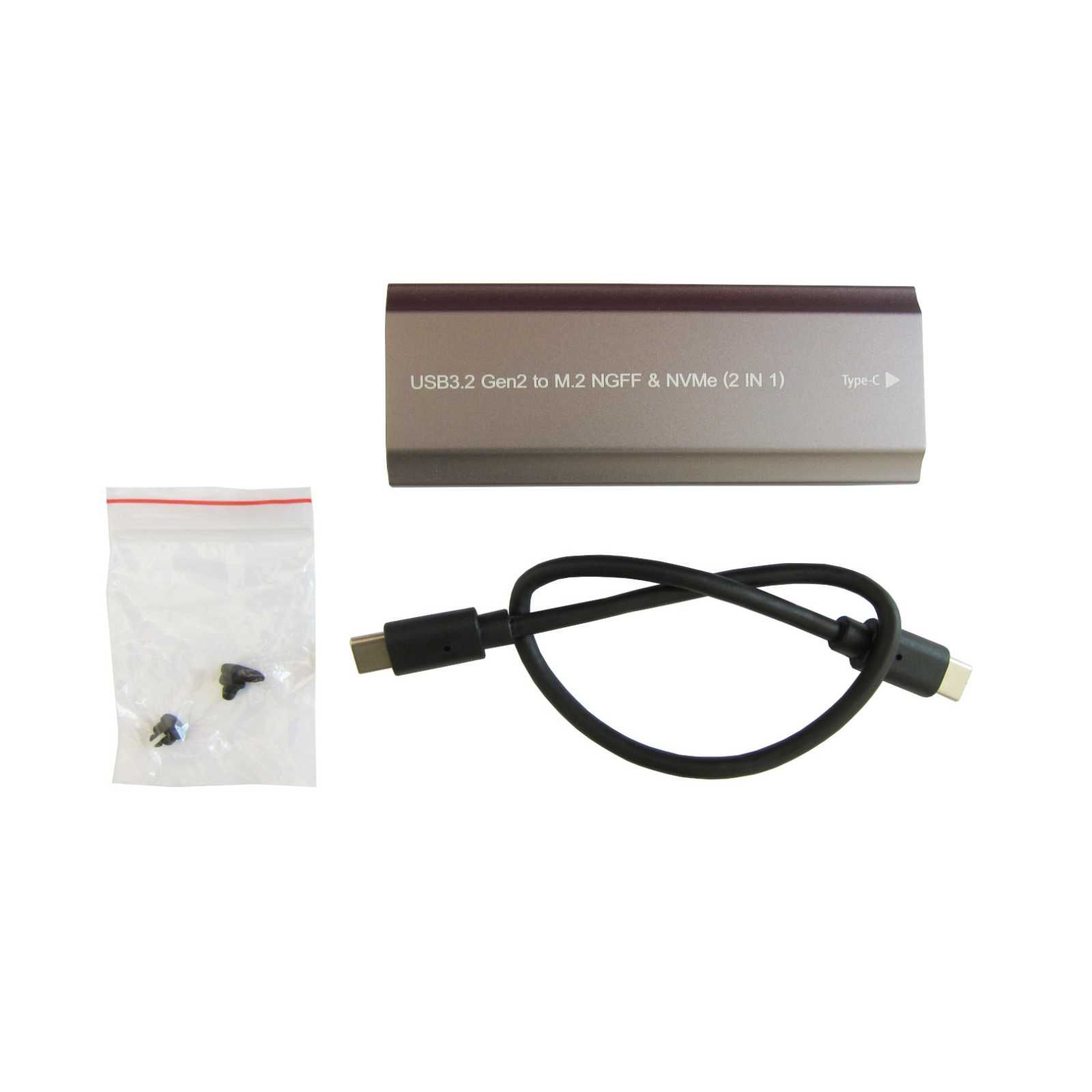Кишеня Зовнішня DYNAMODE M.2 SSD NVME/SATA Combo USB3.1 GEN2 USB-C