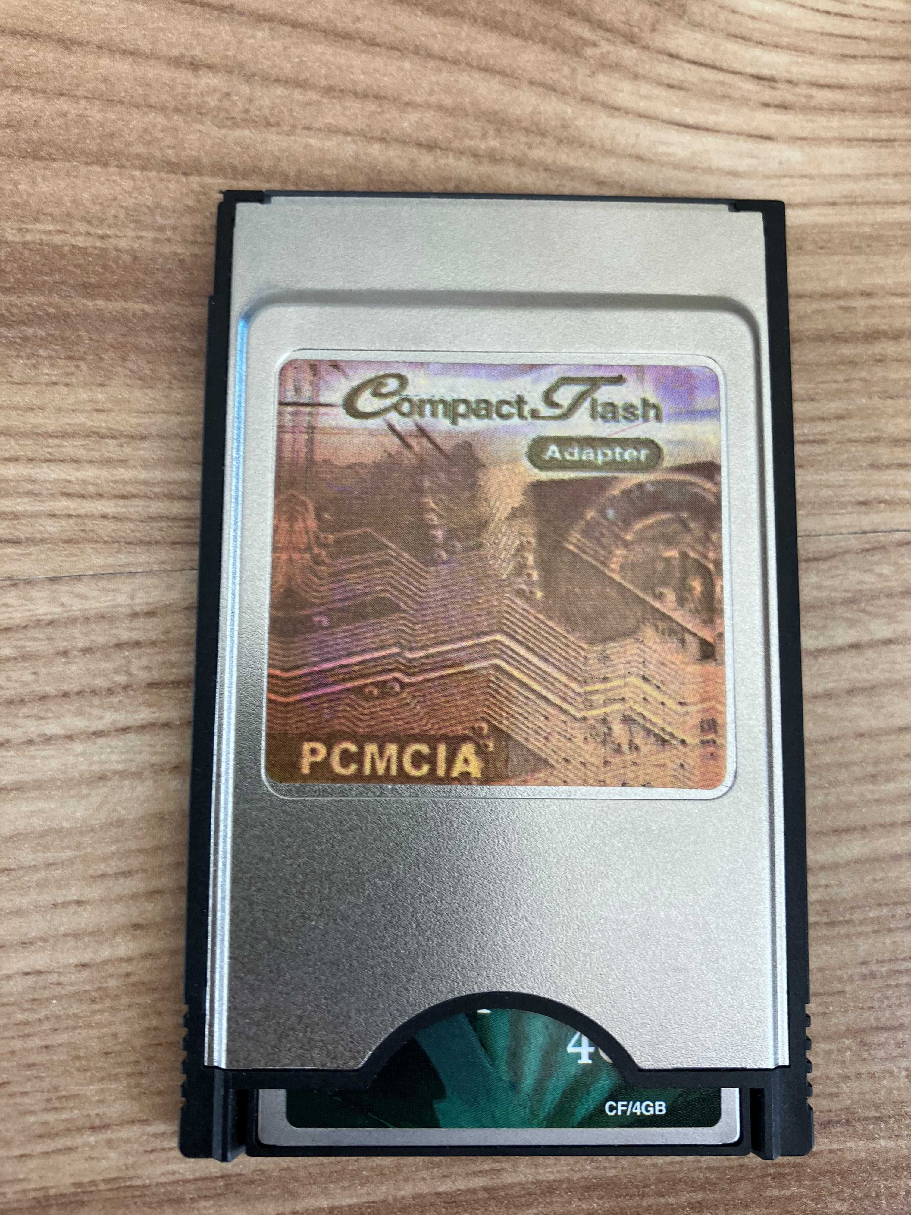 Adapter czytnik PCMCIA do kart CF GRATIS karta Kingston CF 4 GB