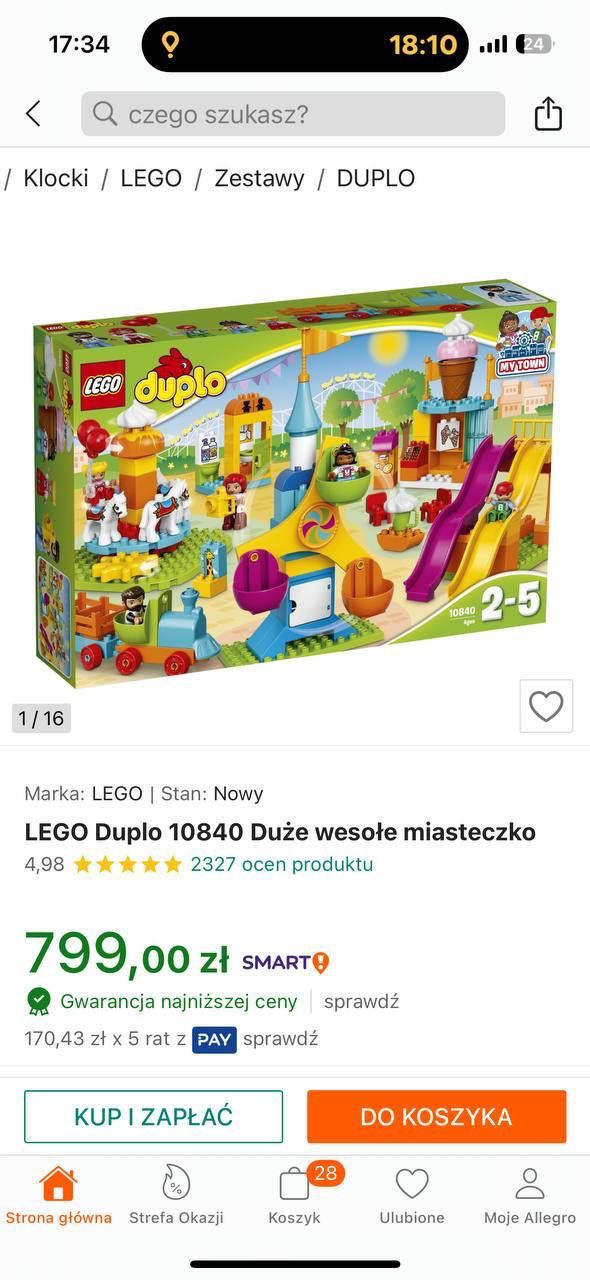 Klocki LEGO DUPLO mix mieszany 10 kg z różnych zestawów plus podłoga