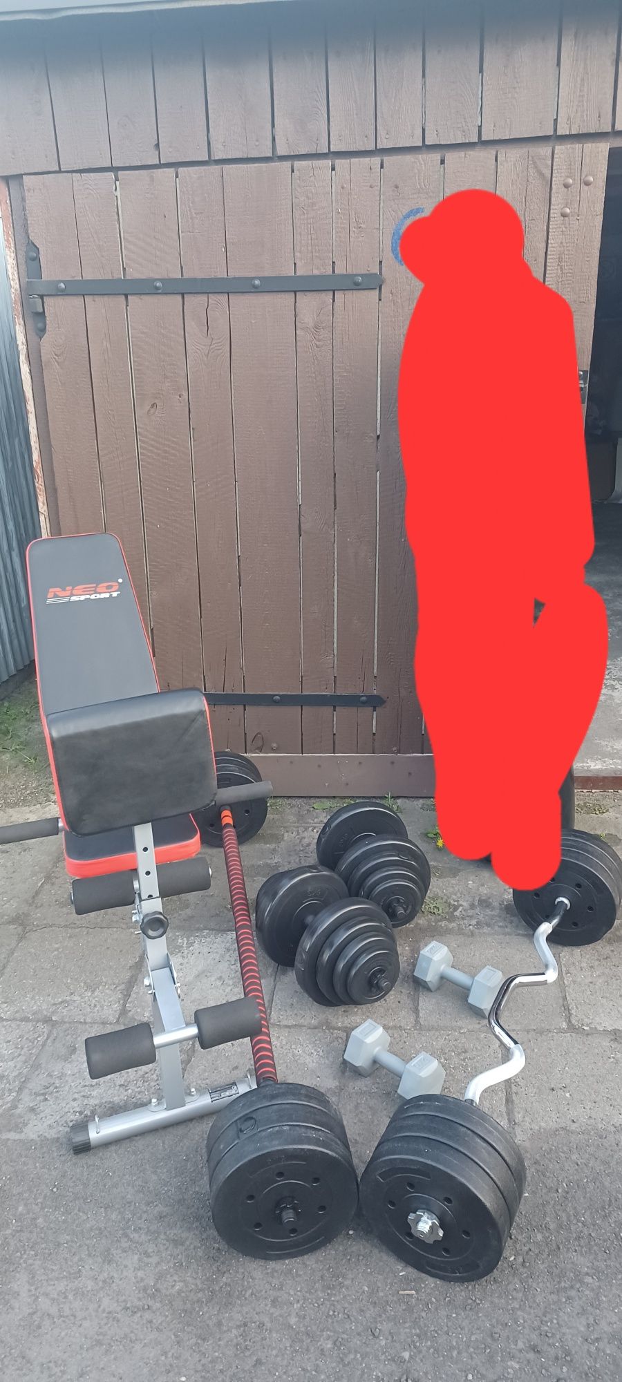 Siłownia Obciążenie 97 kg  gryf hantle ławeczka