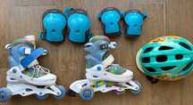 Kit de Patins para Criança | Tamanho ajustável 30-33