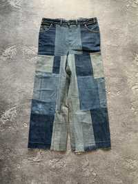 oversized wide patchwork jeans sk8 y2k opium vintage