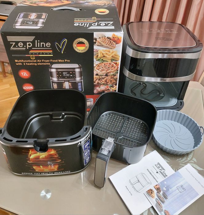 Аэрогриль 12л 4200вт 2 ТЭНа / фритюрница / мультипечь / аерогриль