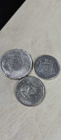 Antigas moedas  de prata