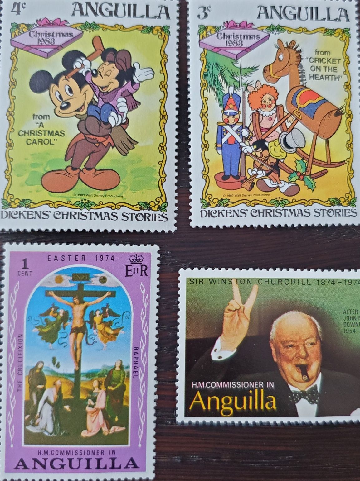 zestaw 4szt znaczków pocztowych Anguilla