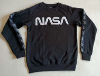 Bluza męska NASA czarna długi rękaw , z metki XS - realny S/M