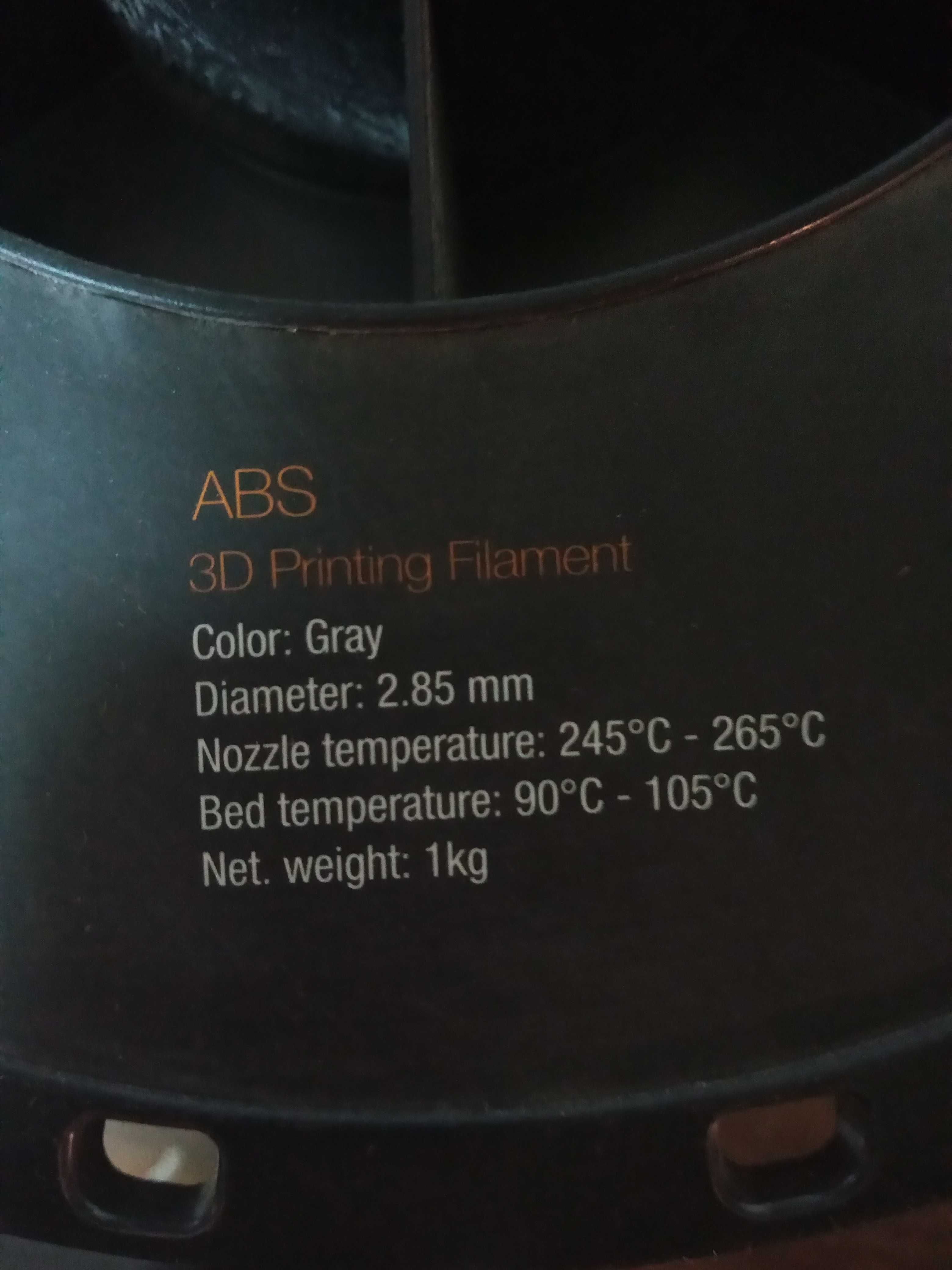 Filament do drukarki 3D szary ABS 2.85mm 1kg Amazonbasics