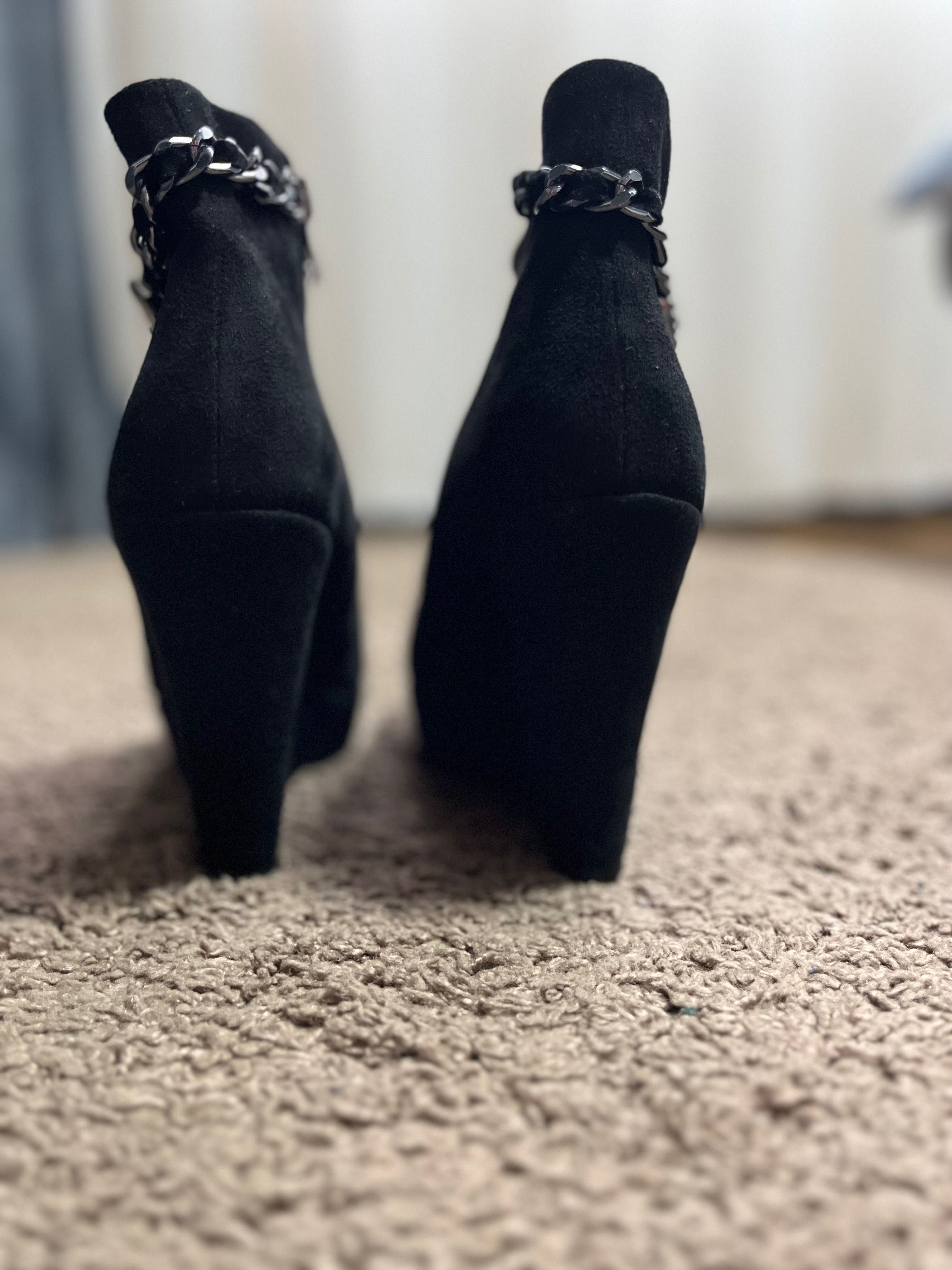 Батиночки замшевые черные