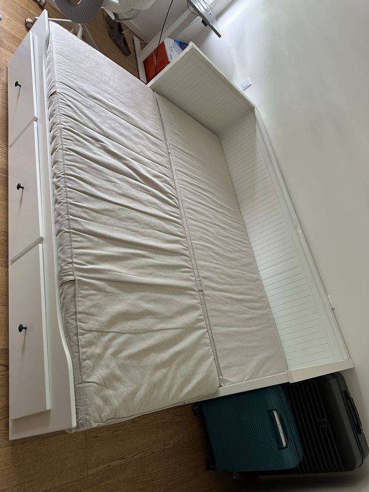 IKEA HEMNES Sofa & Cama indiv/duplo com 2 Colchao