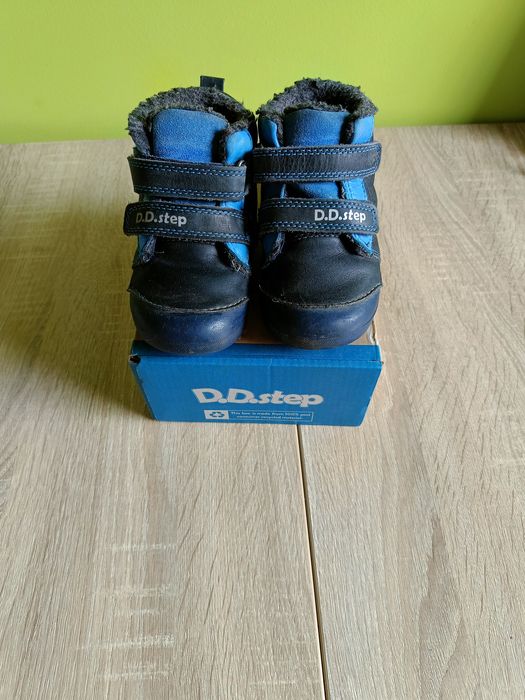 Skórzane kozaki DD.step rozm.22 dla.wkl. 14,5cm