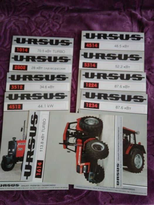 Ursus 2802,3512,4512,4514,5314,1014,1224,1234,1614 foldery oryginał