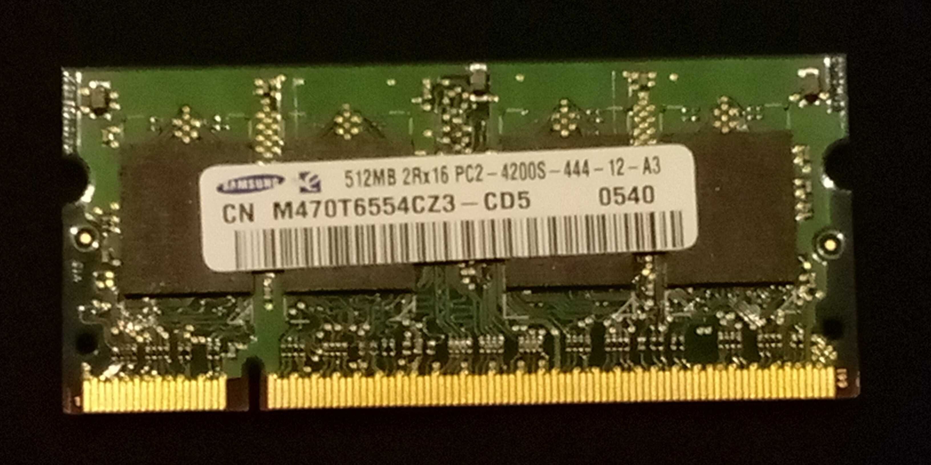 Memórias RAM portátil SODIMM DDR2 512MB 1GB