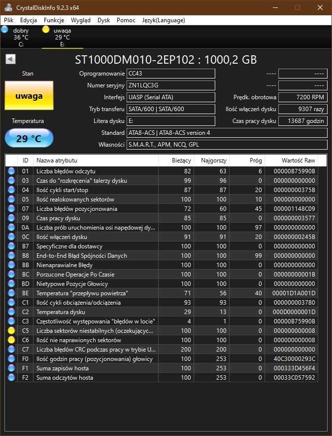 Dysk twardy SEAGATE Barracuda 3,5" SATA 1TB