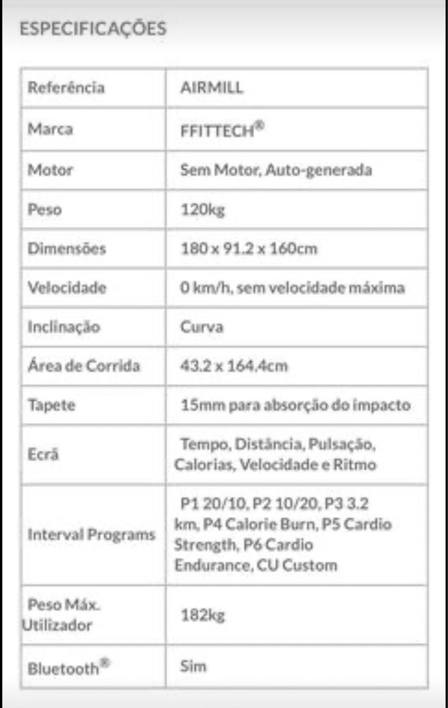 Passadeira sem motor Airmill