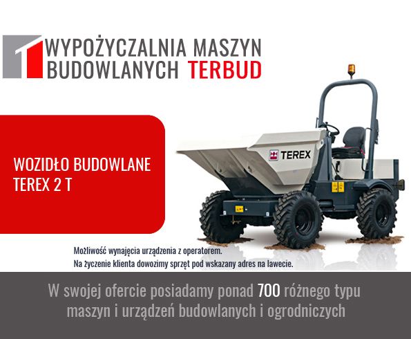 Wozidło TEREX TA 9t, 6t, 2t, minikoparka, miniładowarka, Kubot, Kramer