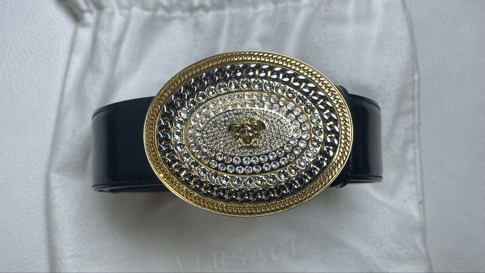Ремень мужской Versace с камнями Swarovski оригинал