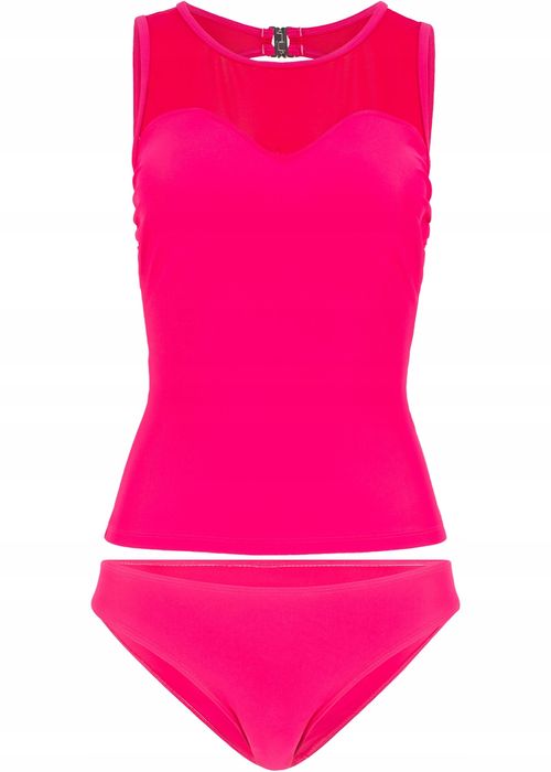 B.P.C tankini z siateczką kolor fuksja r.50