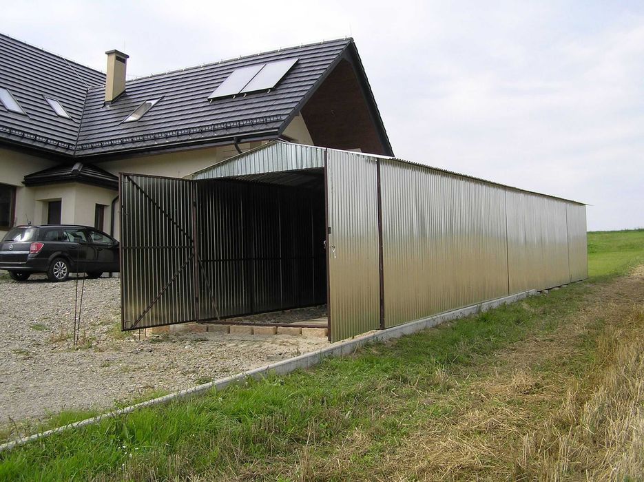 Garaż Blaszak Magazyn Wiata 13,5x3,3 z podwójną podłogą i oświetleniem